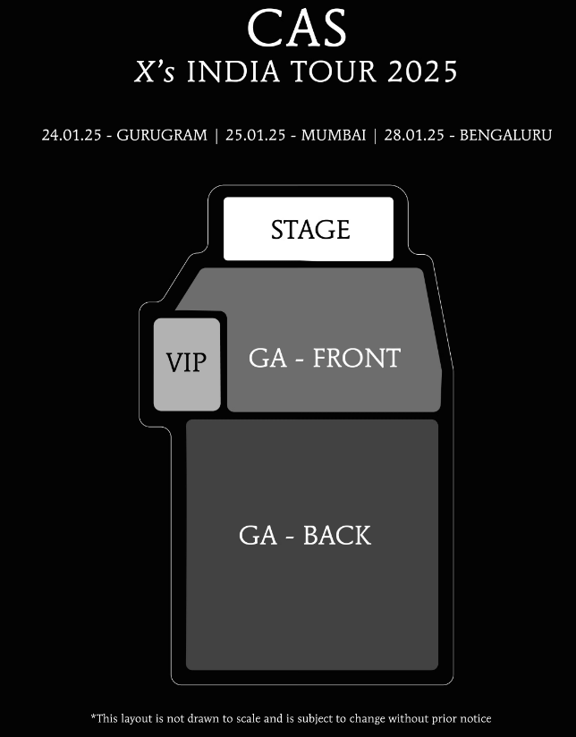 Cigarettes After Sex India Tour Stage Layout