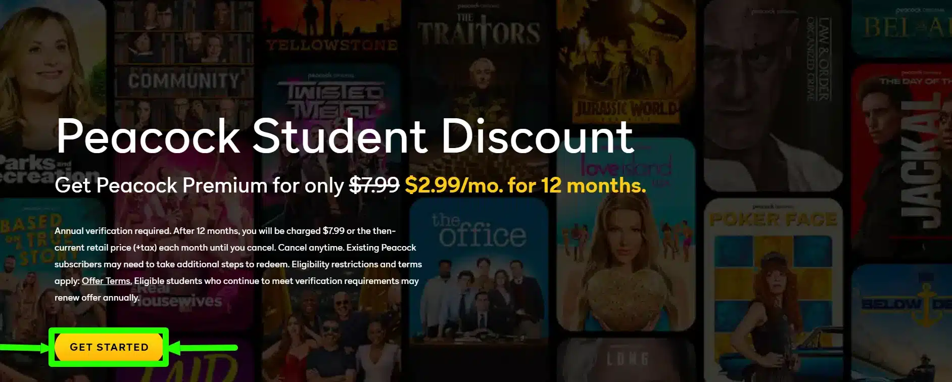 How To claim Peacock Student Discount Step 1 How To claim Peacock Student Discount Step 1