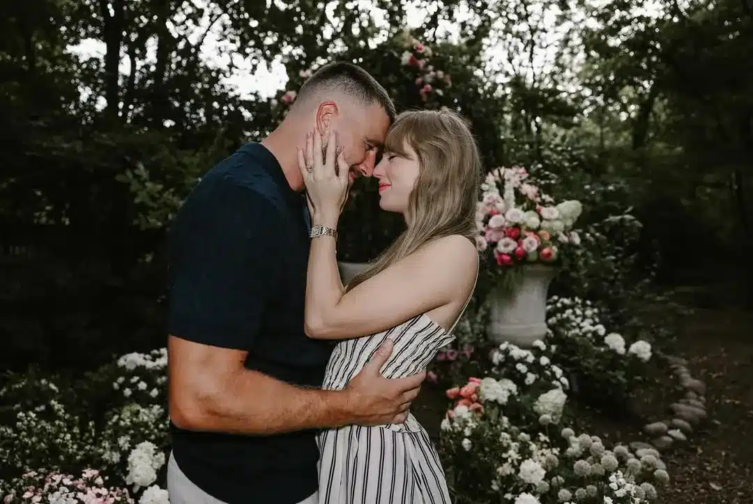 Taylor Swift and Travis Kelce Engagement Announcement Post