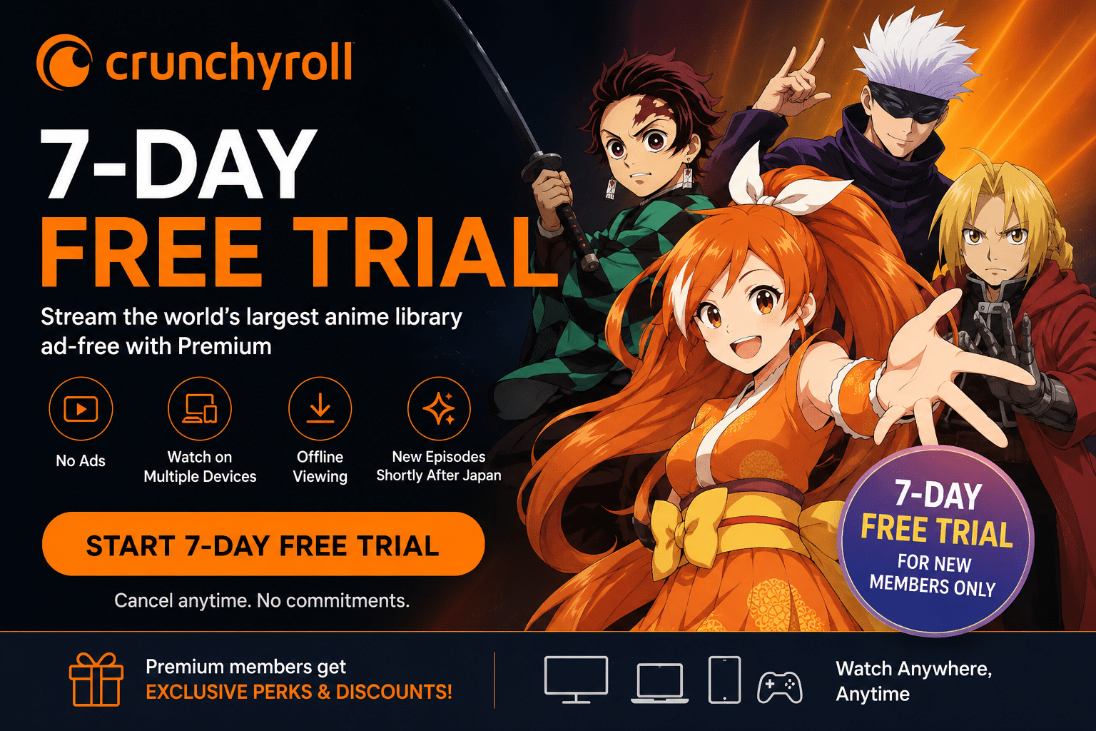 Crunchyroll free trial