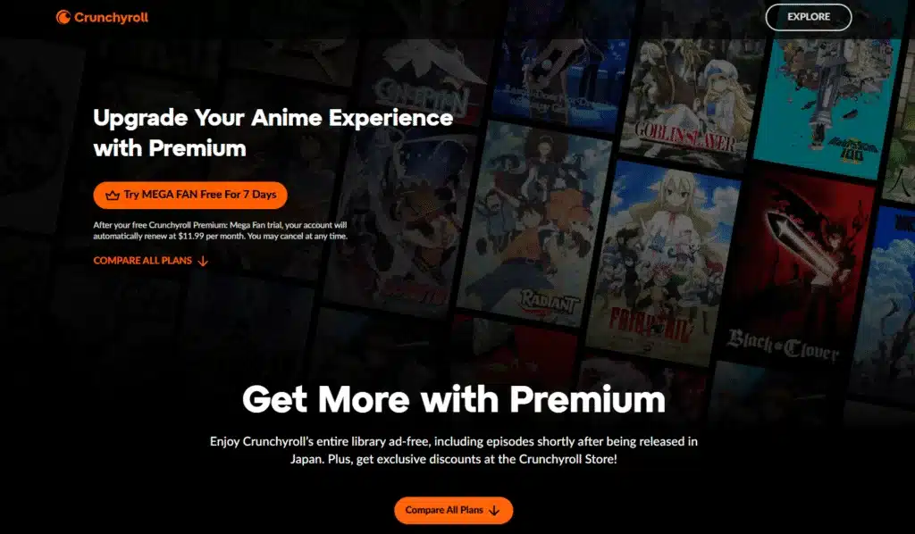 Crunchyroll free trial